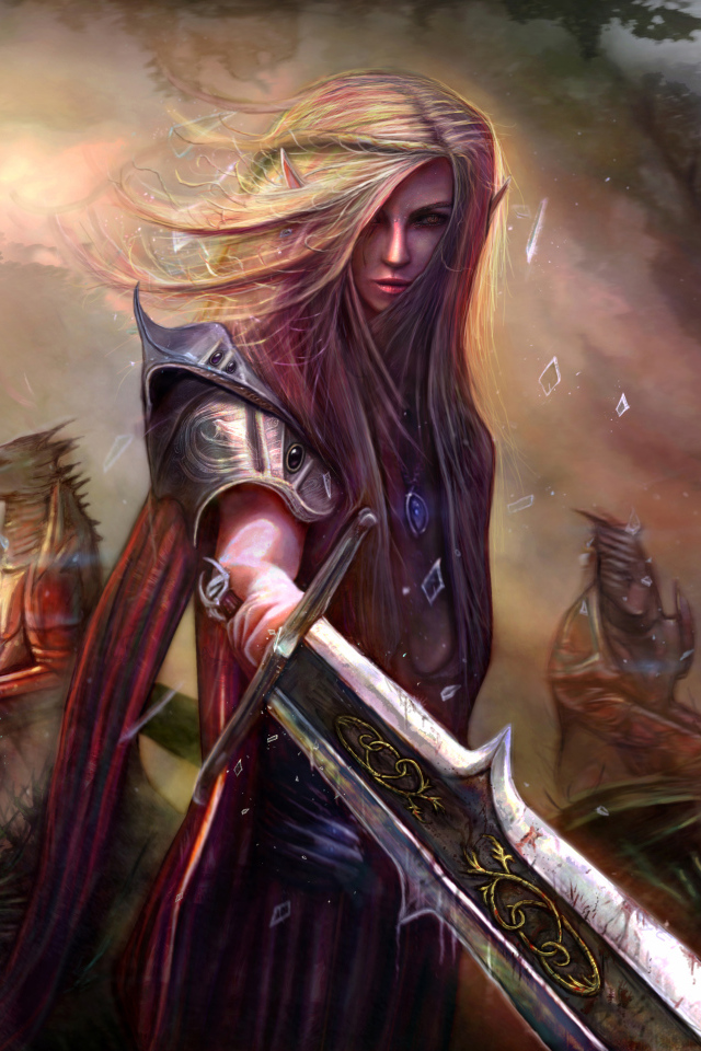 Женщина воин с мечом, фэнтези