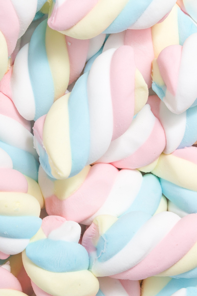 Разноцветные маршмеллоу крупным планом