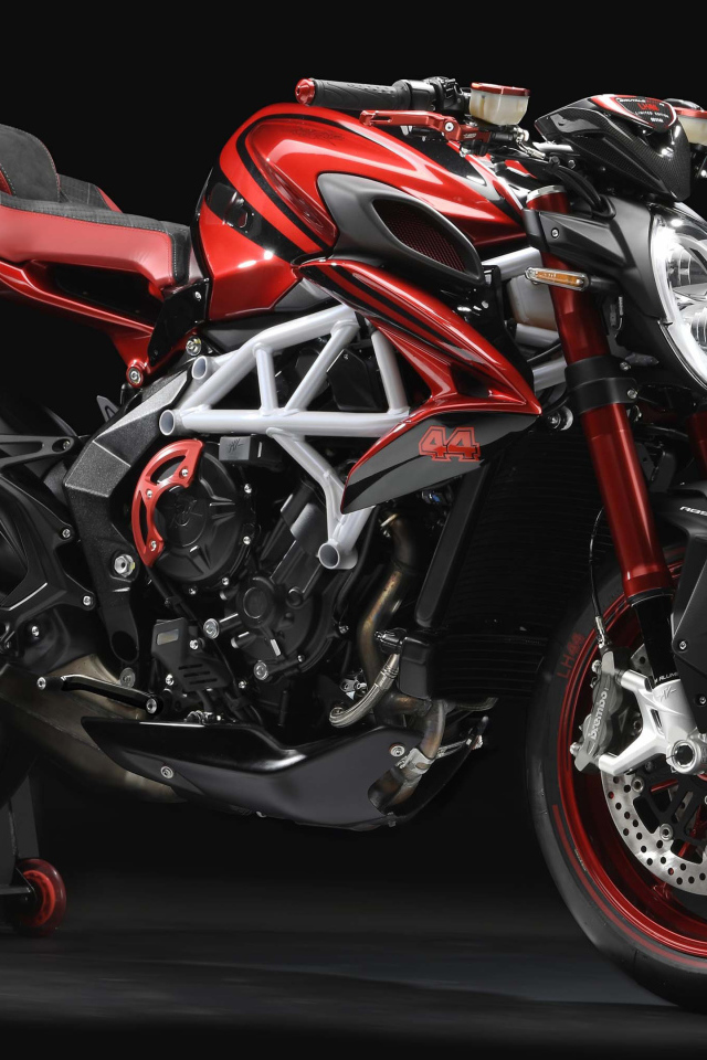 Motorcycle Agusta Brutale 800 RR LH44, 2018 on a black background