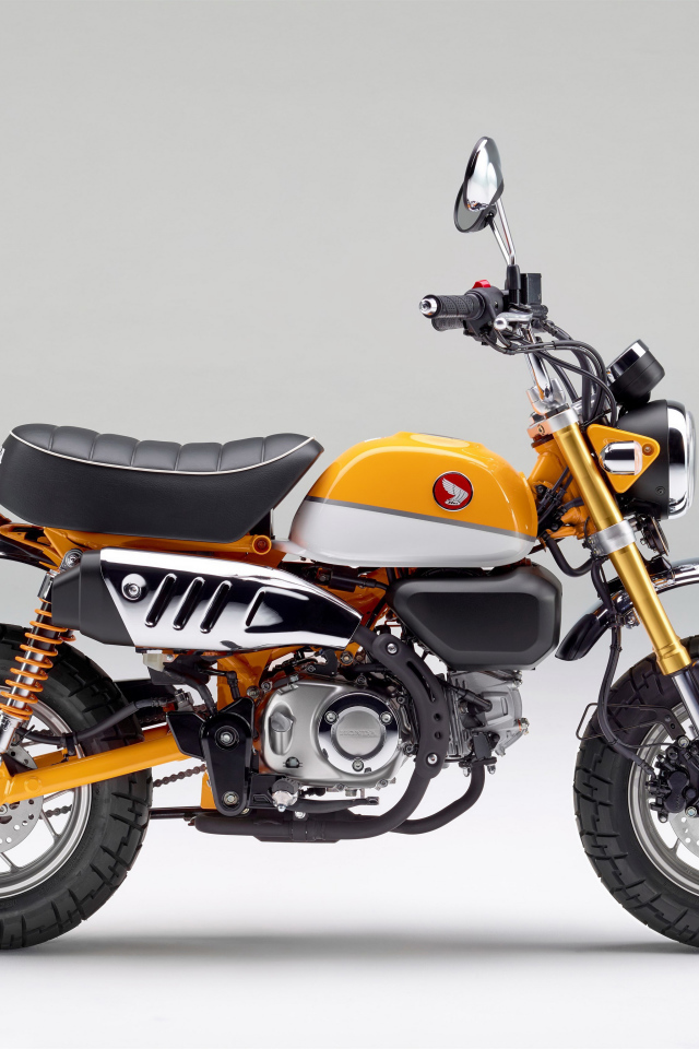 Мотоцикл Monkey 125, 2018 года на сером фоне