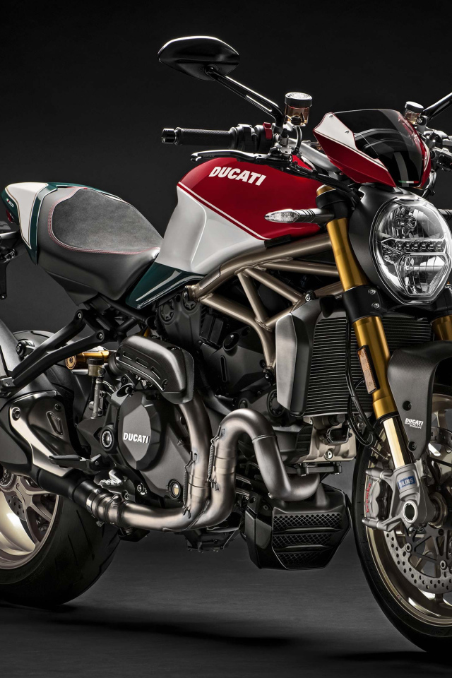 Motorcycle Ducati Monster 1200, 2018 on a gray background