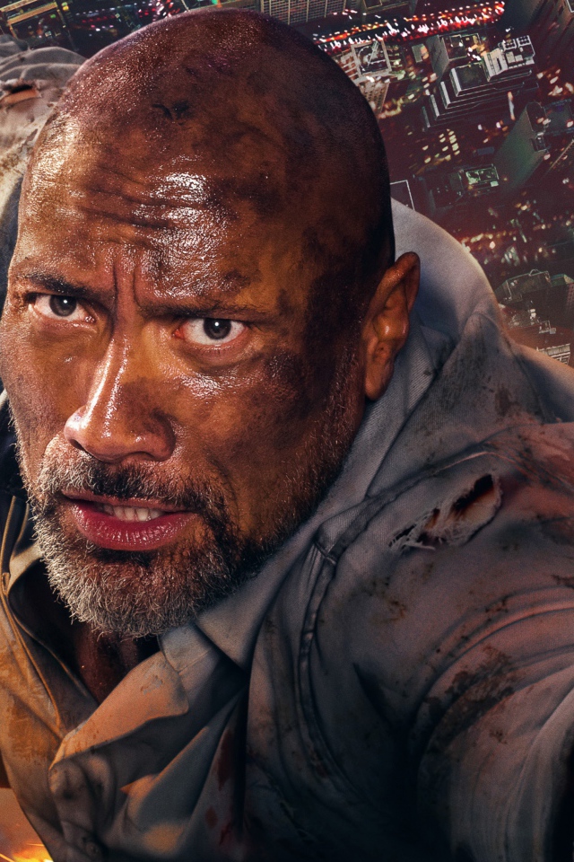 Актер Дуэйн Джонсон в новом фильме Небоскрёб, 2018