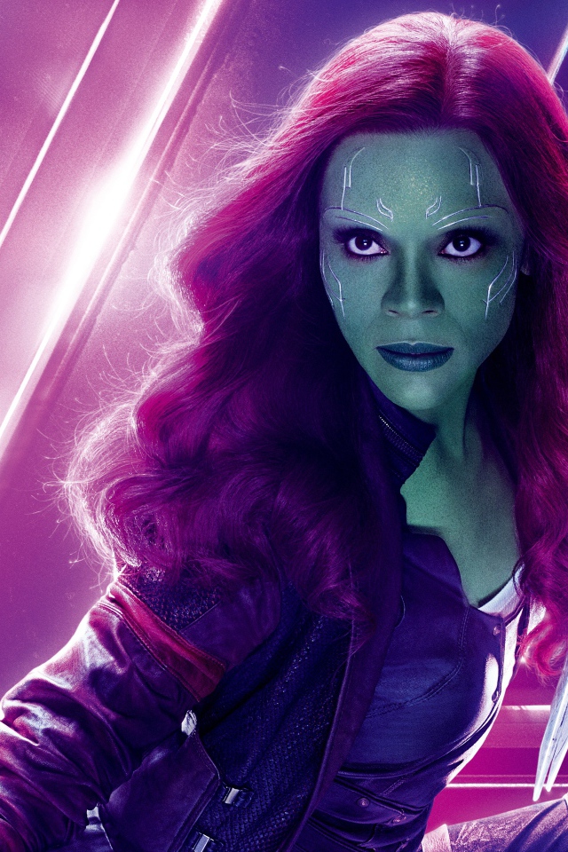 Гамора, персонаж супергеройского фильма Мстители. Война бесконечности, 2018