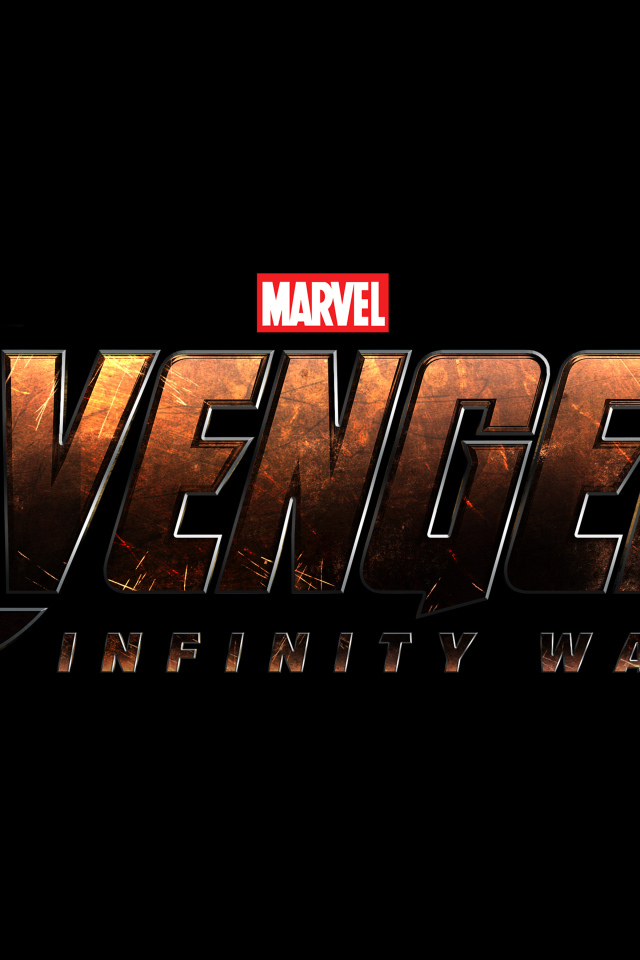 Логотип фильма Мстители: Война бесконечности на черном фоне