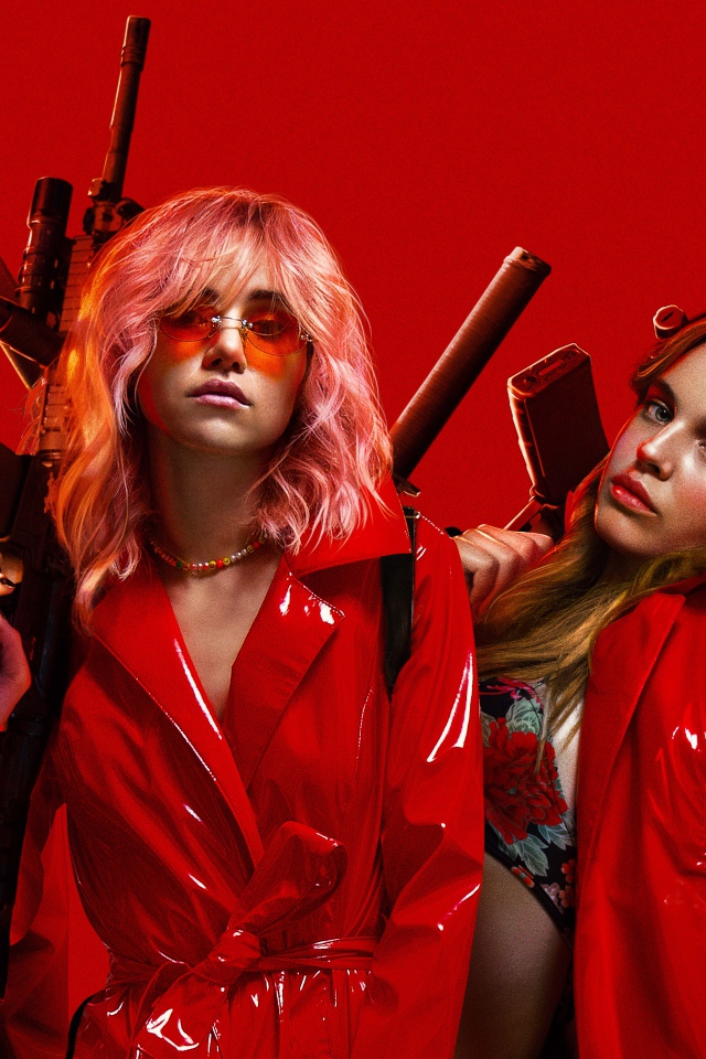 Постер фильма Нация убийц, 2018 на красном фоне