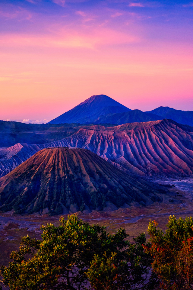 Вид на вулкан Бромо, Индонезия