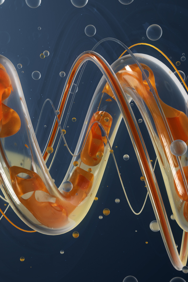 Абстрактная спираль на синем фоне 