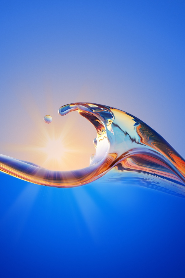 Абстрактная волна на голубом фоне