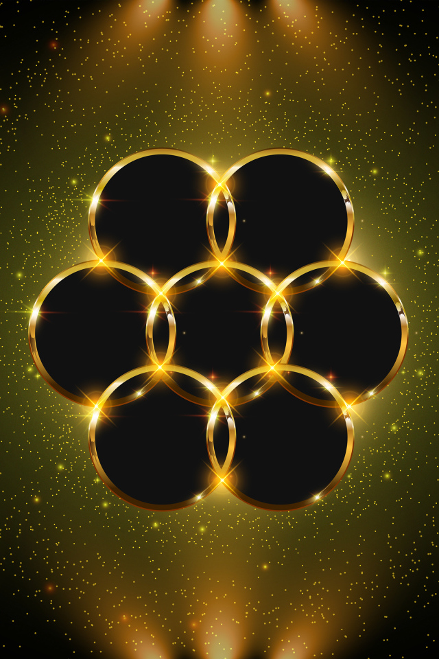 Красивый золотой цветок 3д графика