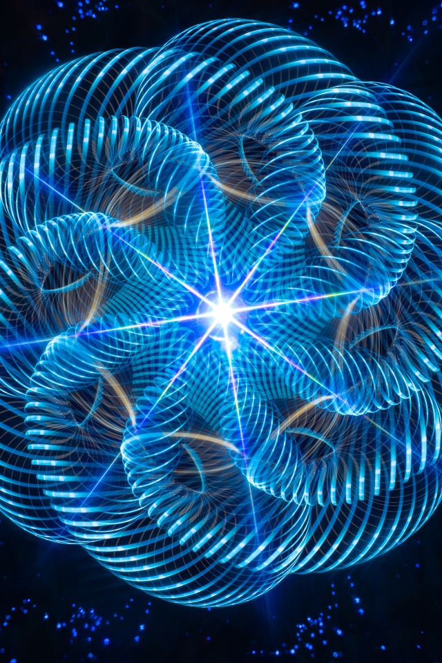 Красивый спиральный рисунок с яркой звездой в середине