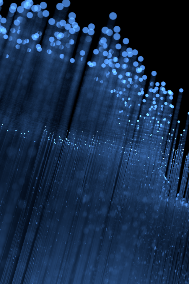 Голубые неоновые линии на черном фоне