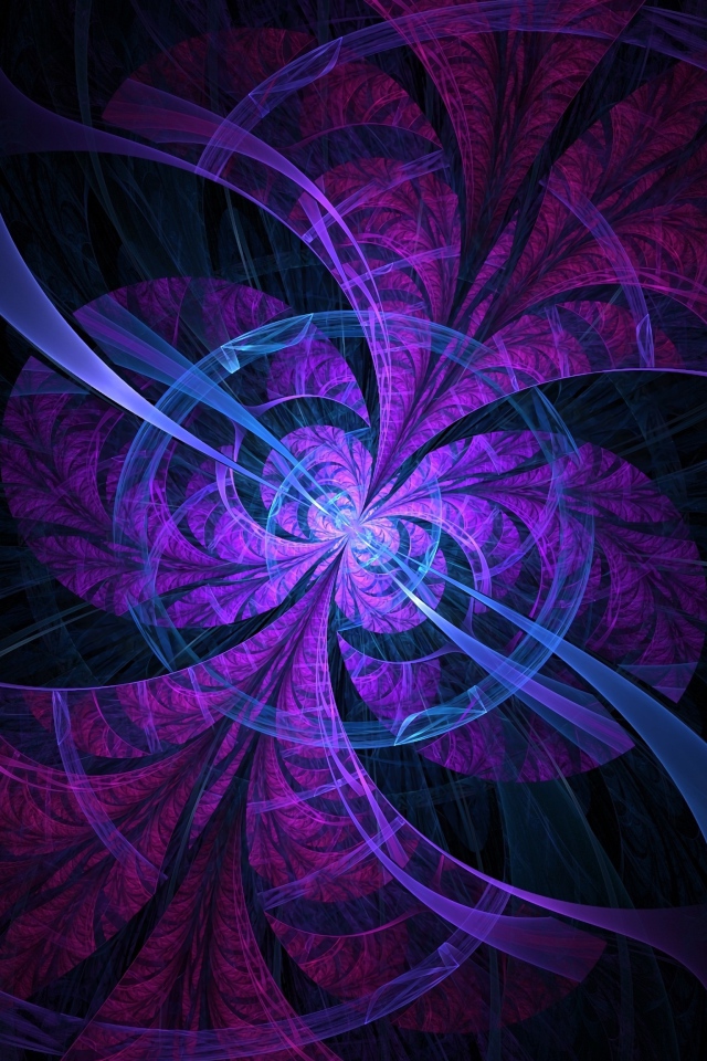 Яркий неоновый абстрактный цветок 