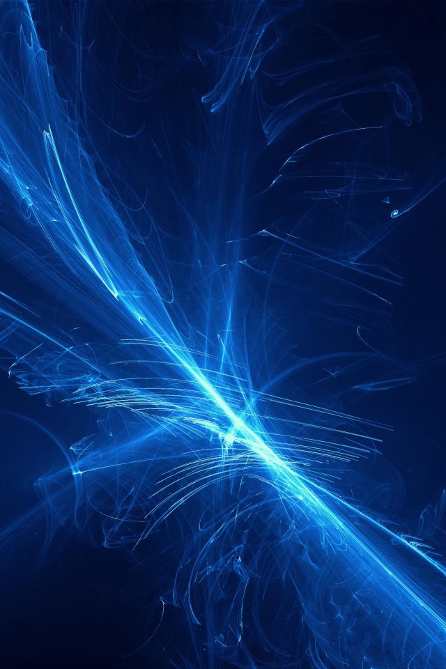 Яркие неоновые искры на синем фоне