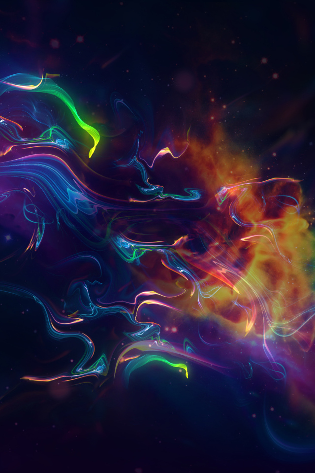 Разноцветный дым крупным планом