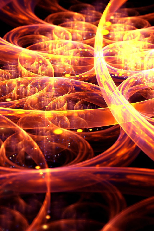 Фрактальные яркие круги разного размера