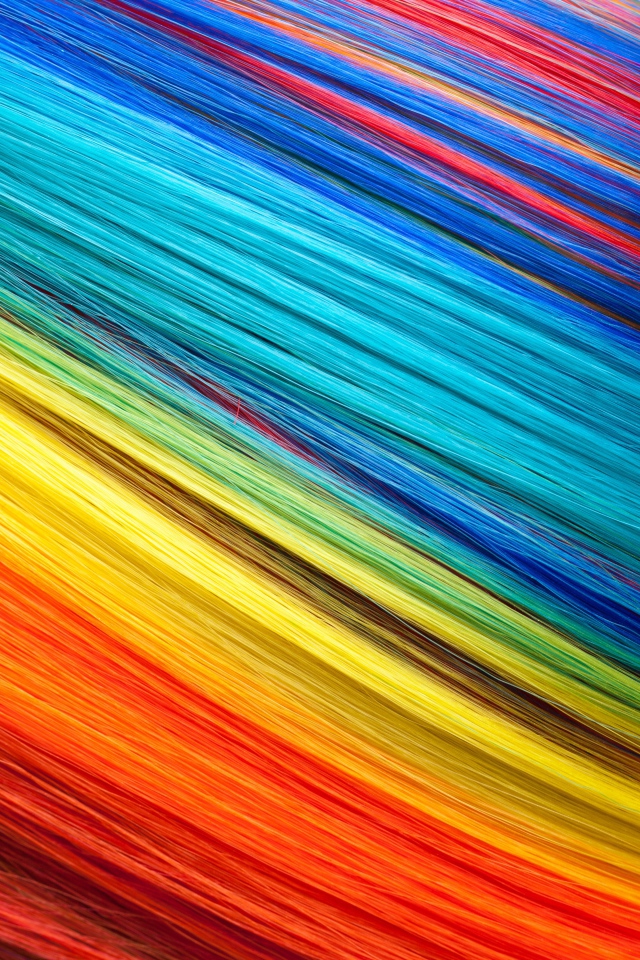 Разноцветные волосинки крупным планом