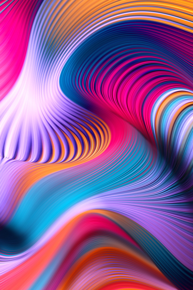 Разноцветные абстрактные волны крупным планом