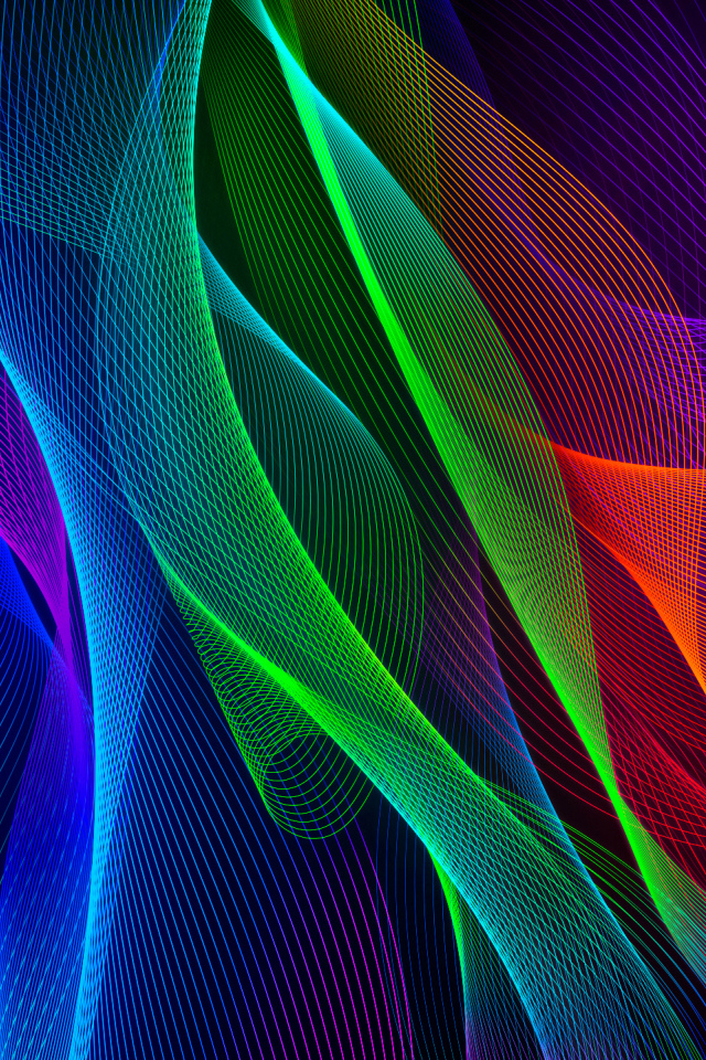 Разноцветные волнистые сети 