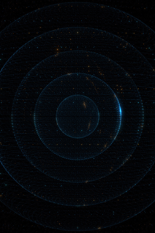 Неоновые круги на черном фоне 