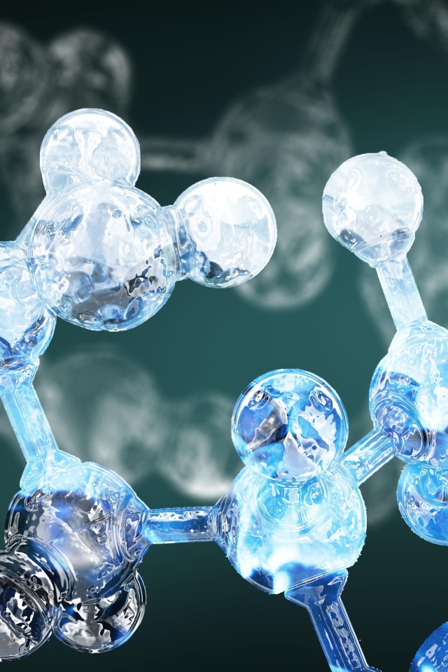 Неоновые молекулярные связи крупным планом