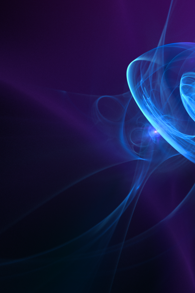 Neon waves on a purple background
