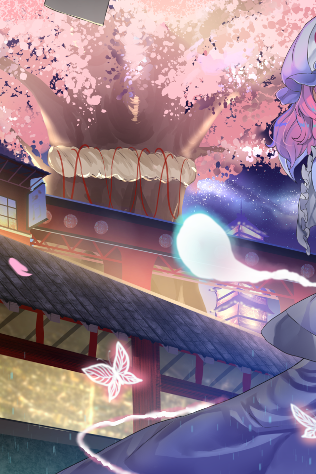 Девушка персонаж Юкари Якумо аниме Тохо