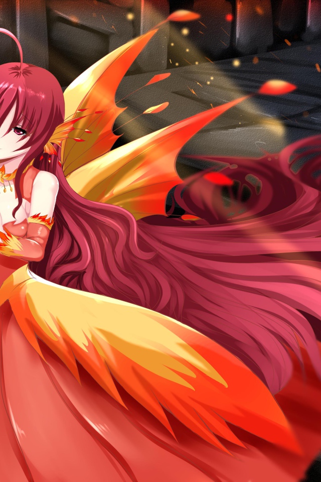 Девушка с длинными розовыми волосами аниме Оригинал