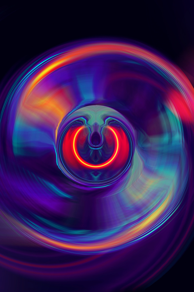 Разноцветная спиральная иллюзия 