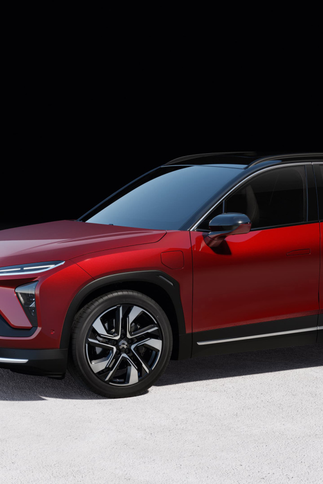 Бордовый автомобиль NIO ES6 2019 года