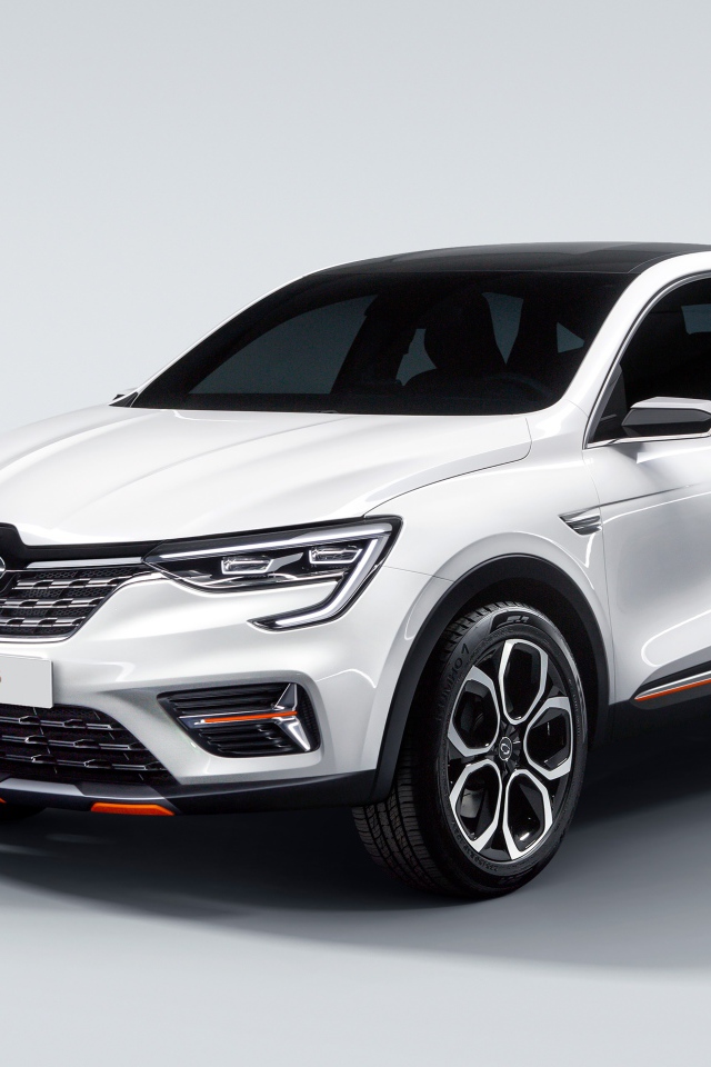 Белый автомобиль Samsung XM3 Inspire 2019 года на сером фоне