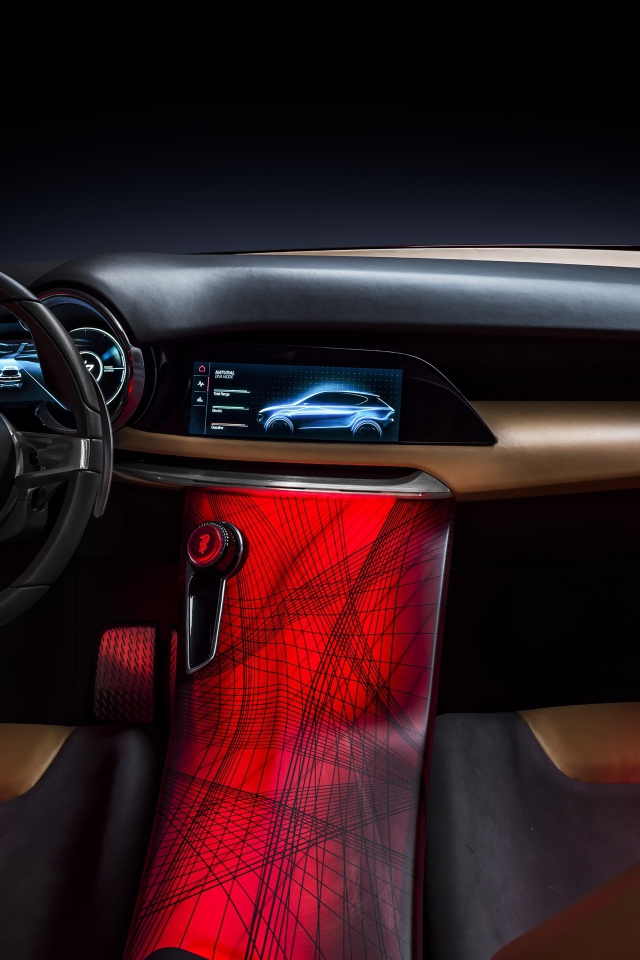 Дорогой салон автомобиля Alfa Romeo Tonale Concept, 2019 года