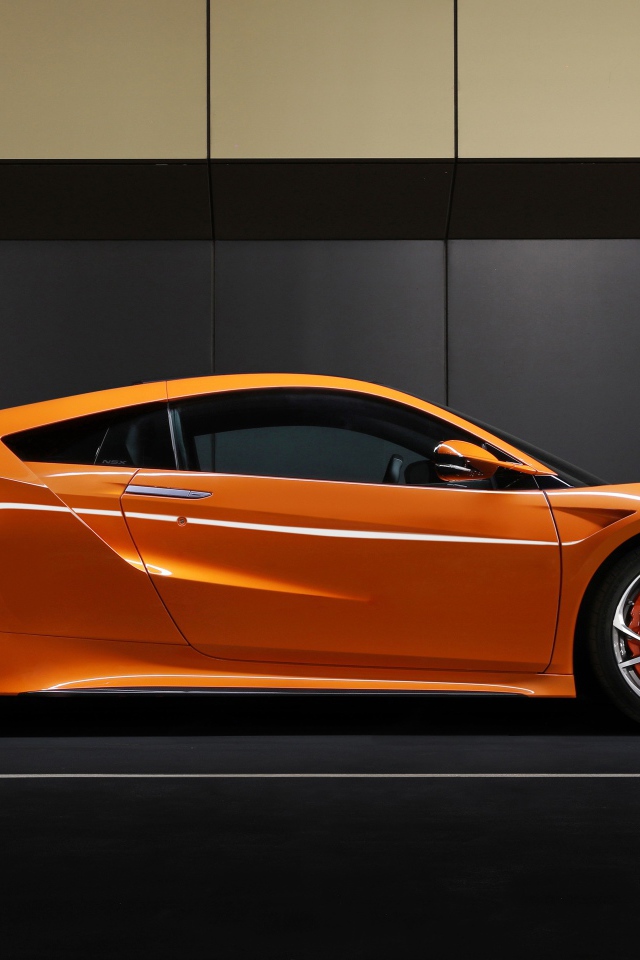 Стильный новый автомобиль Honda NSX 2019 года вид сбоку