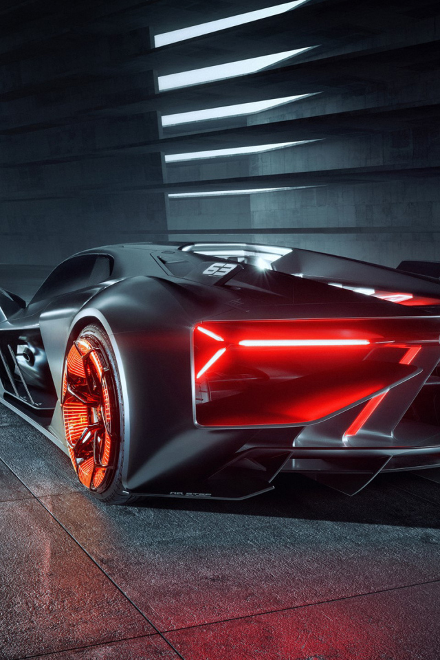 Спортивный Lamborghini Terzo Millennio 2019 года вид сзади