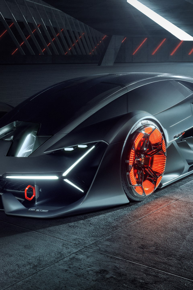 Дорогой стильный автомобиль Lamborghini Terzo Millennio 2019 года