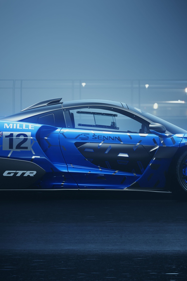 Гоночный автомобиль McLaren Senna GTR 2019 года вид сбоку