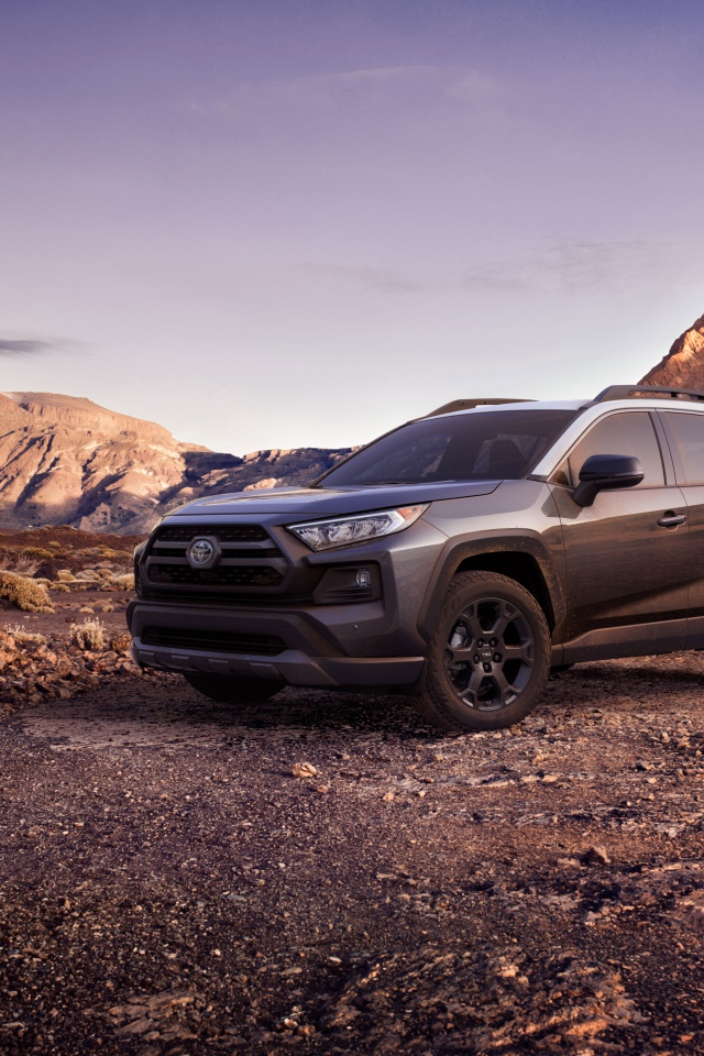 Внедорожник Toyota RAV4 в горах 