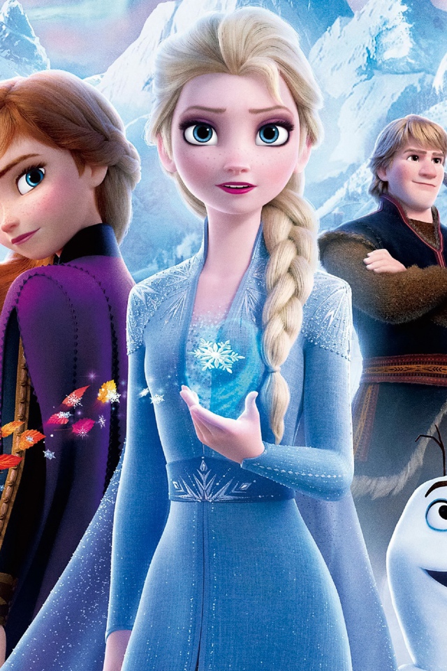 Красивый постер нового мультфильма Холодное сердце 2