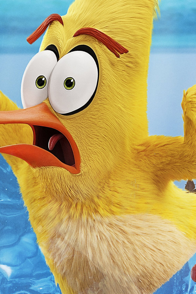 Желтая птица во льду мультфильм The Angry Birds в кино 2