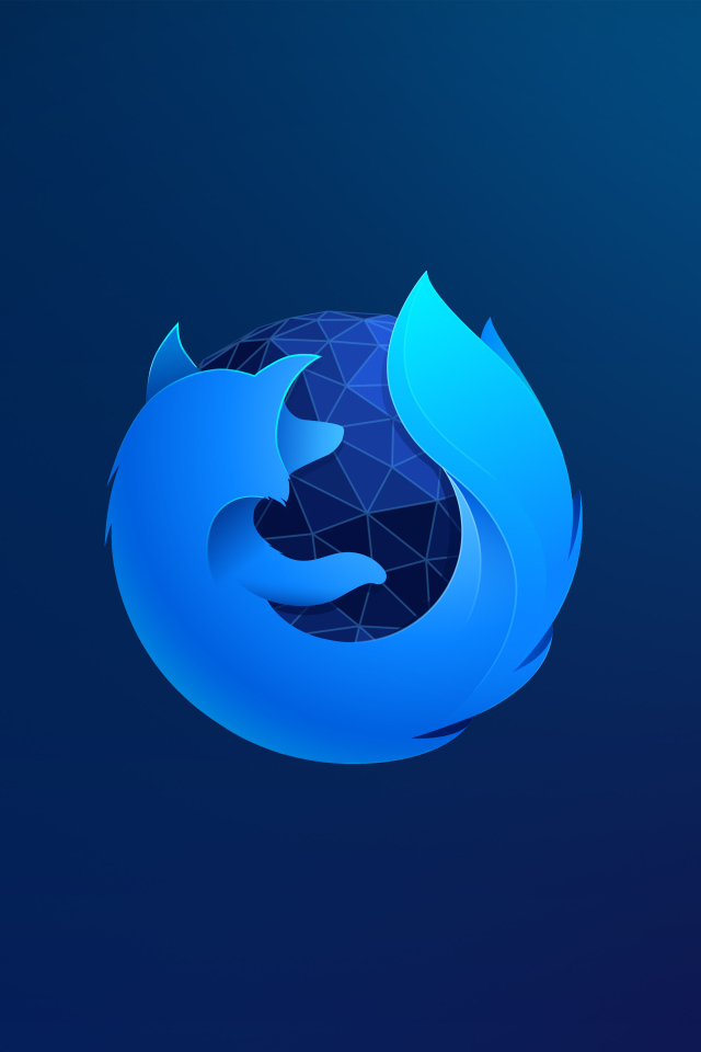 Firefox browser logo on blue background
