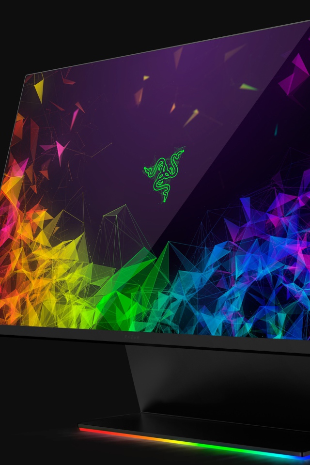 Игровой монитор Razer Raptor, CES 2019 года на черном фоне