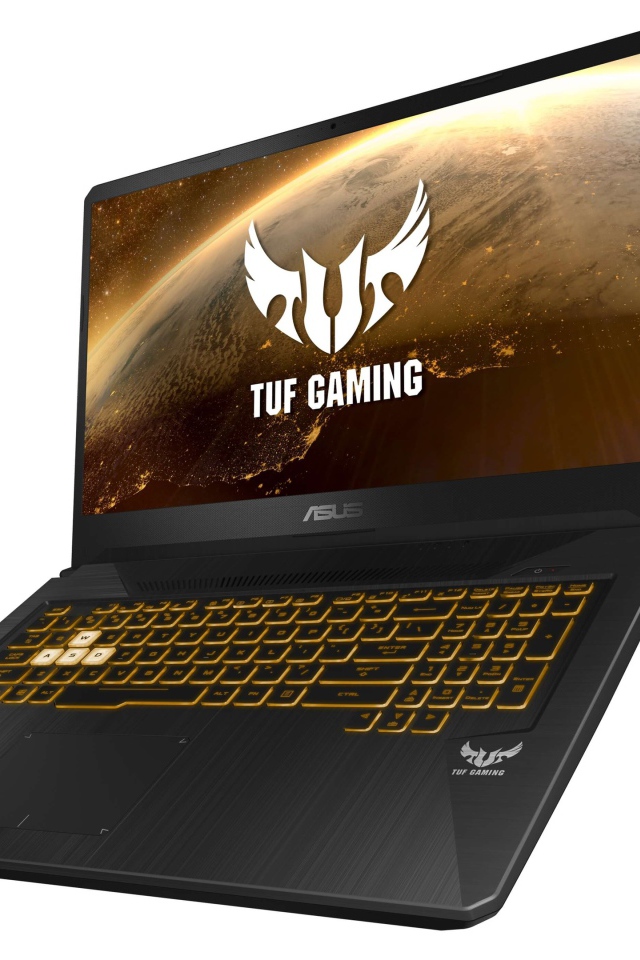 Игровой ноутбук ASUS TUF Gaming FX505DY & FX705DY на белом фоне, CES 2019