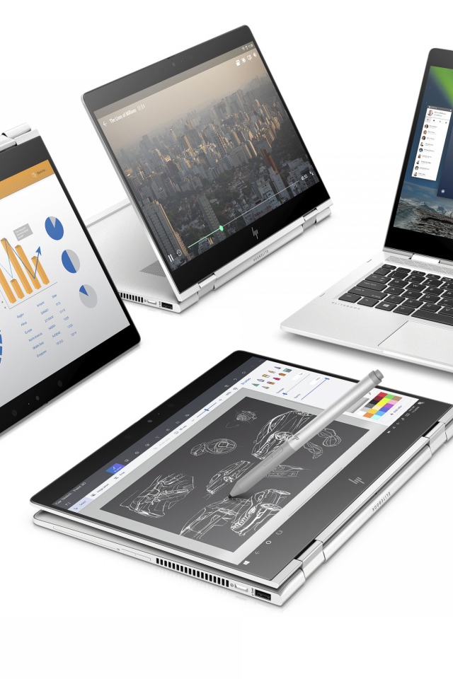 Новый портативный ноутбук HP Chromebook x360 14 G1, CES 2019