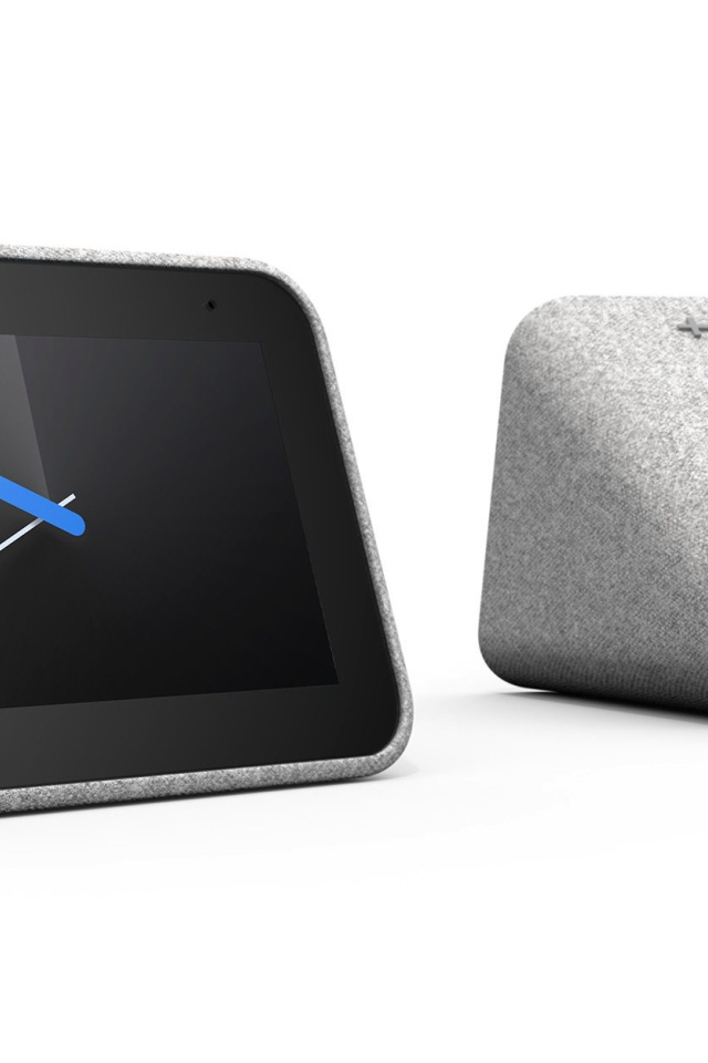 Умные часы Lenovo Smart Clock на белом фоне, CES 2019