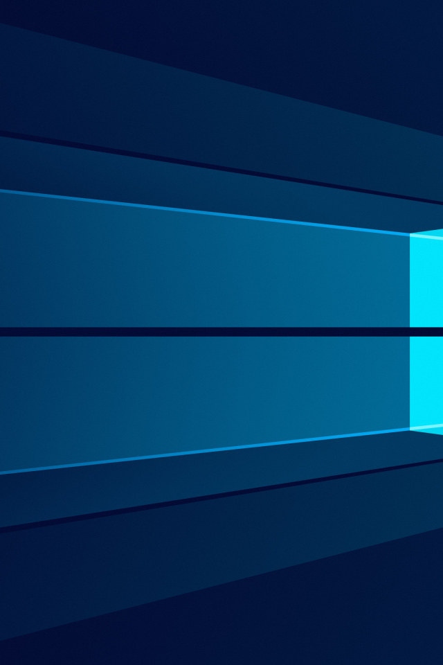Окно Windows 10 на синем фоне