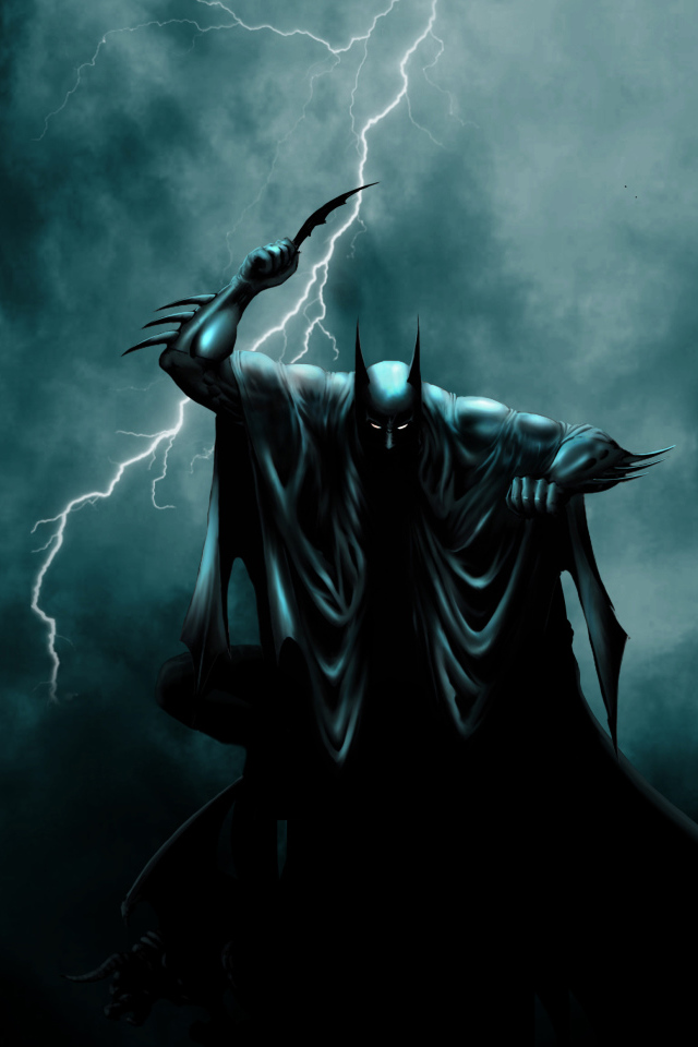 Темный рыцарь с молнией, рисунок