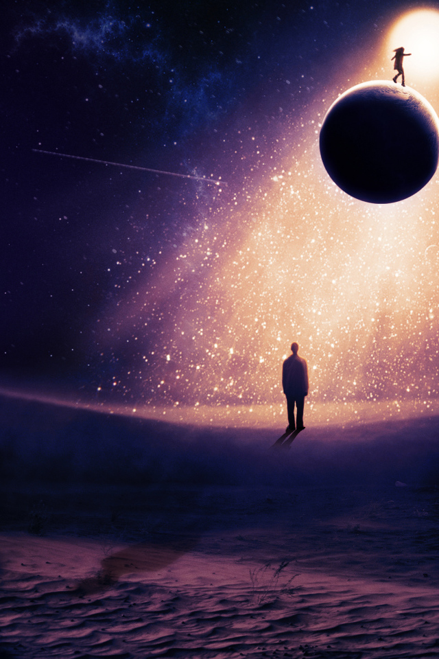 Фантастический сон с планетами