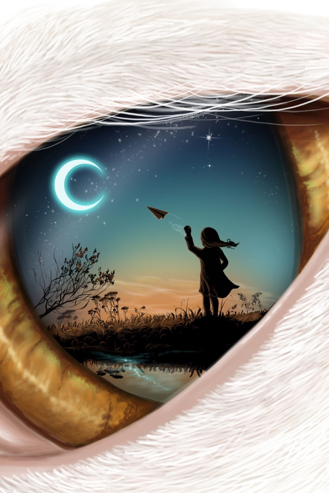 Фантастический глаз с рисунком 