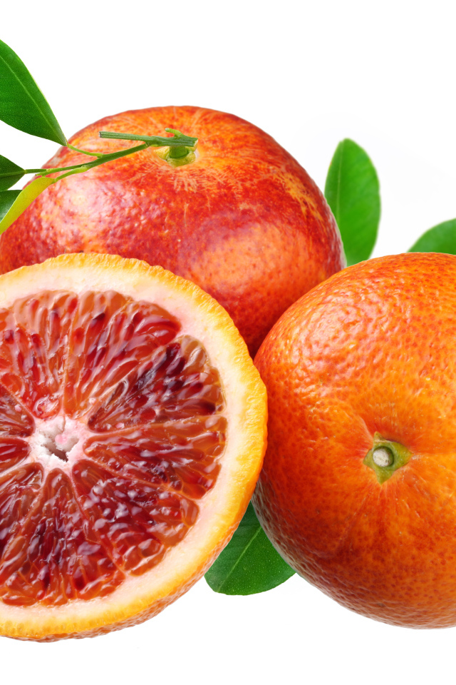 Красивые оранжевый грейпфруты на белом фоне