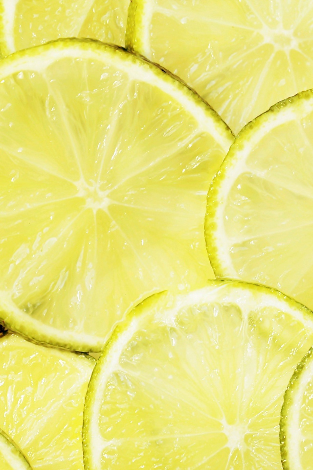 Кружочки лайма крупным планом