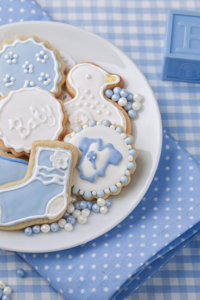 Красивое праздничное печенье с кубиками 